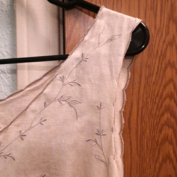 Tolbots Petites, Gorgeous bohemian linen and rayon wedding dress  size 10 - Picture 5 of 13